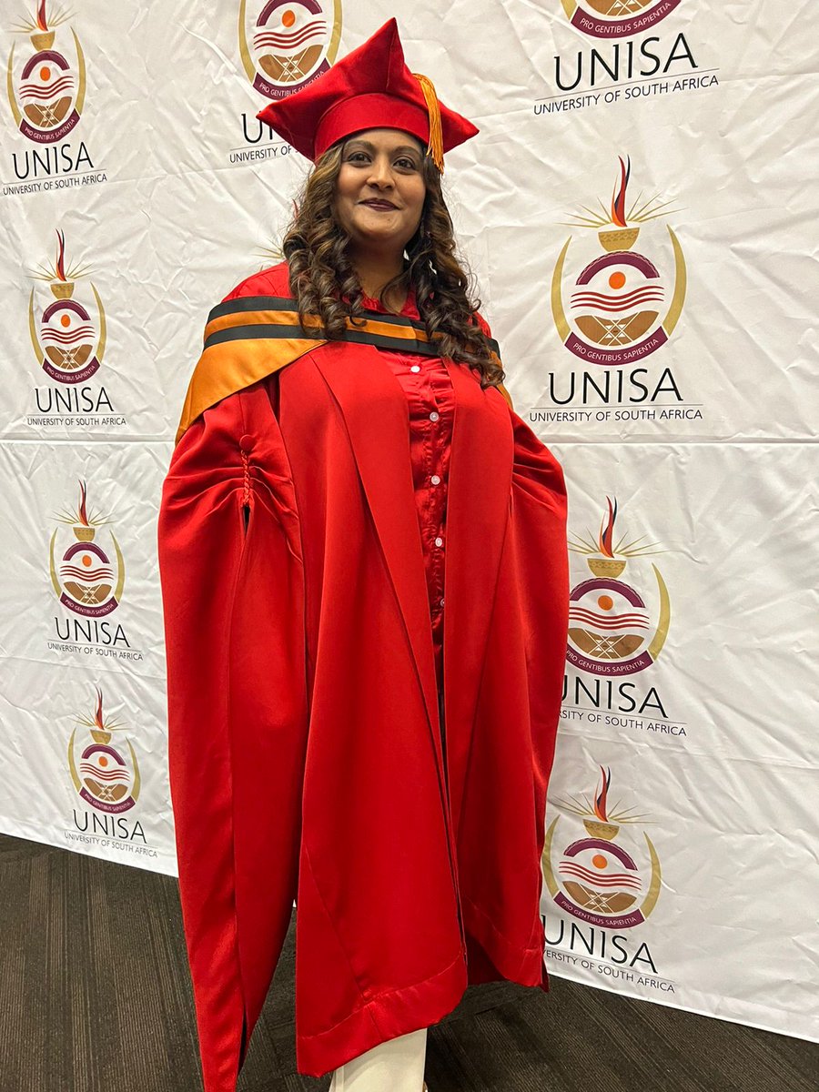 unisachs's tweet photo. A happy student from the College of Human Sciences @unisa Shonitha Harripersadh. She received Doctor of Psychology (DPSY) at the graduation held at Durban ICC.

#UnisaGraduations https://t.co/usEuzGfQzg