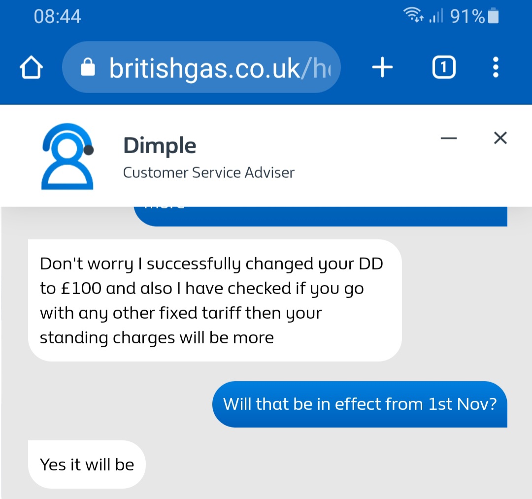 sallyjsmith15's tweet photo. This was a lie @BritishGasHelp  @BritishGas I was charged the £517.40 and told to contact the bank or wait til "my review" which is (apparently) tomorrow when I could get refunded as my account is in credit (unsurprisingly with that payment!!) @MoneySavingExp https://t.co/fS2HMU1pT7