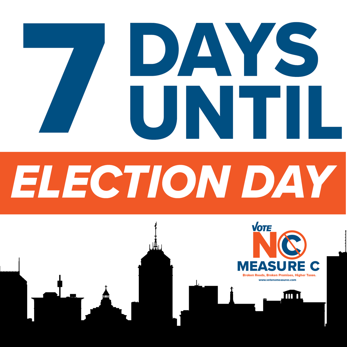 nomeasurec's tweet photo. We’re one week away from election day! Remember, your vote matters! Register to vote or find the closest polling place near you. Visit https://t.co/v9lFpMARlZ. https://t.co/VkQCOgVxQD