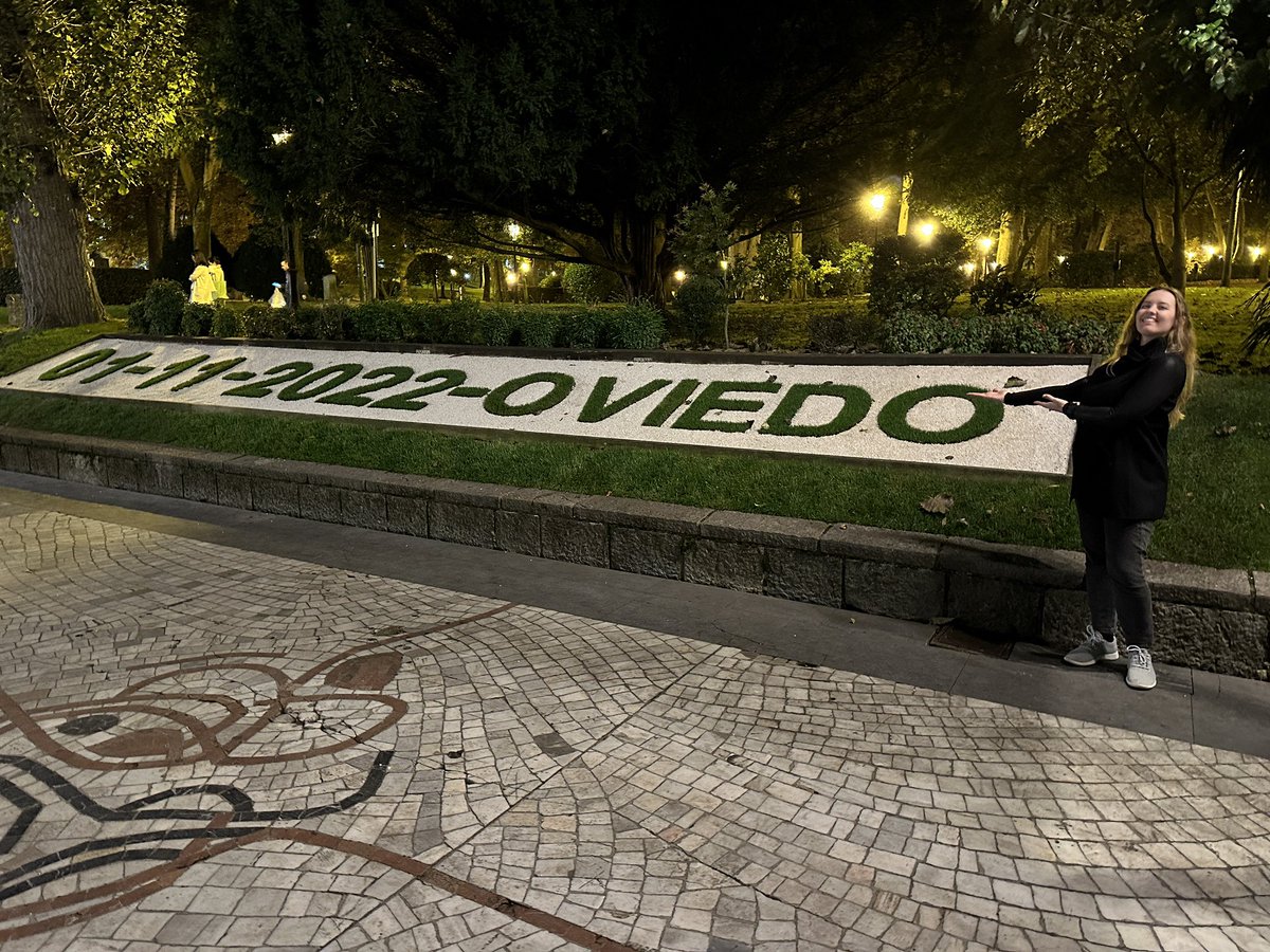 Thank you for all the birthday wishes! ❤️ Special shoutout to the city of Oviedo for personally making me this sign without even knowing I was arriving today 💃