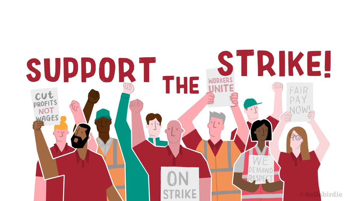 hellobirdieuk's tweet photo. An illustration I did about the CWU postal strikes - support the strike! https://t.co/2UjHWBebls
