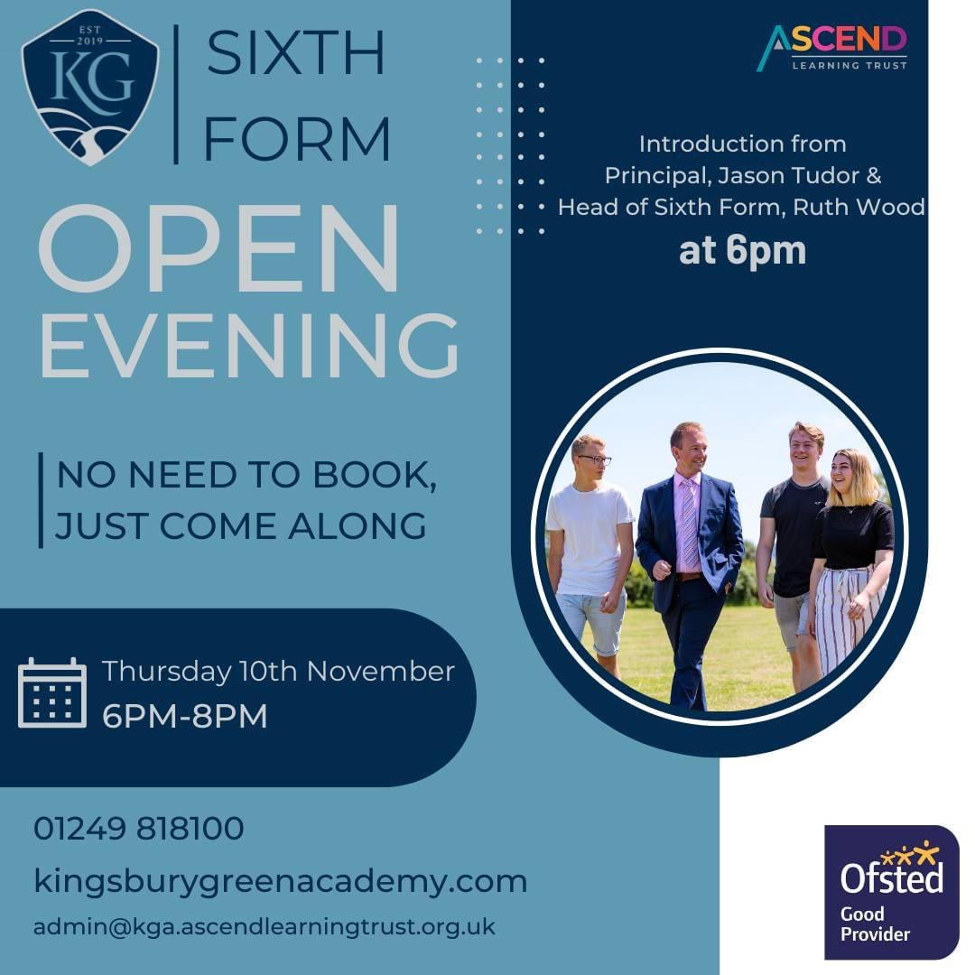SIXTH FORM OPEN EVENING // THURSDAY 10th NOVEMBER
6pm-8pm

Come and see what makes our Sixth Form such a popular post-16 option for the young people of Calne!