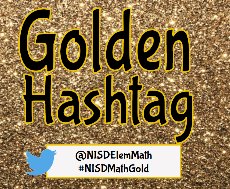 NISDElemMath's tweet photo. Are you all ready for the November Golden Hashtag Theme?! We have 2, yes 2 to award in November. Share all your tweets around SOLVE! Remember use #NISDMathGold and tag @NISDElemMath! Let's beat October's participation! Can we get 25 schools &amp; 70 teachers to participate? https://t.co/tIcxsDY0zS