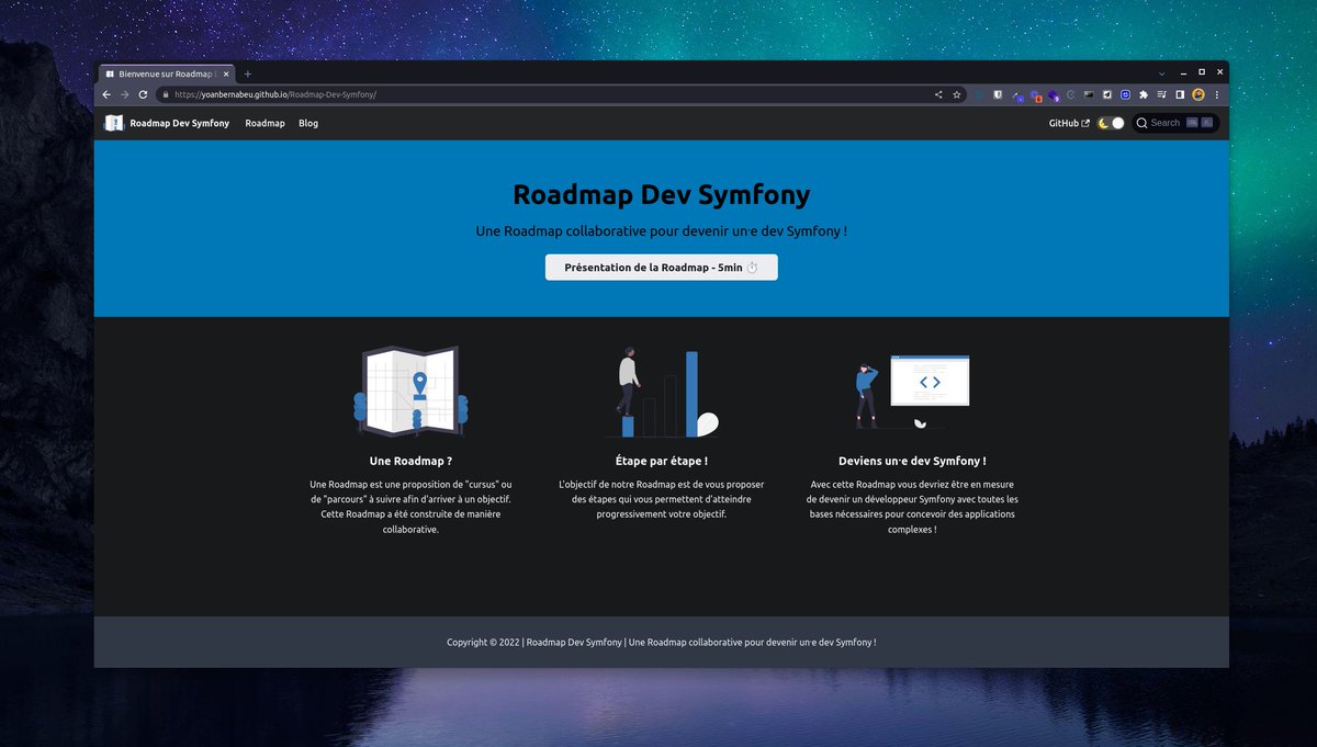 yOyO38's tweet image. 🎂 Il y à un an nous lancions avec la communauté une Roadmap collaborative pour devenir un⸱e dev Symfony !

🥰 100 PRs plus tard, 26 contributrices et contributeurs la ROADMAP devient vraiment une belle ressource si vous débutez avec Symfony !

👉 github.com/yoanbernabeu/R…