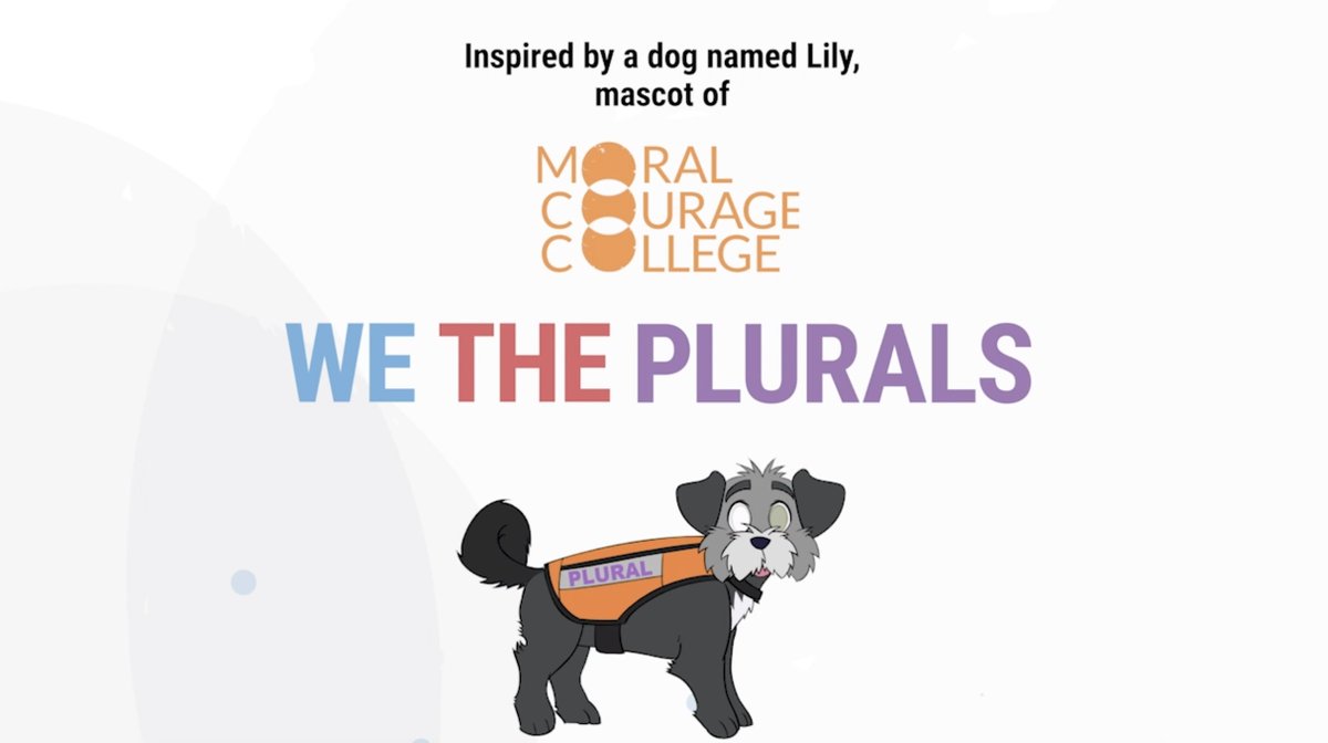 Parents: Here's a tune to help your kids build the habits of pluralism—empathy, curiosity, courage. Welcome to 'We the Plurals.' Watch the video (youtu.be/hRdT1IQNyDo), then have your child's school create their own video to inspire others & win prizes! moralcourage.com/plurals