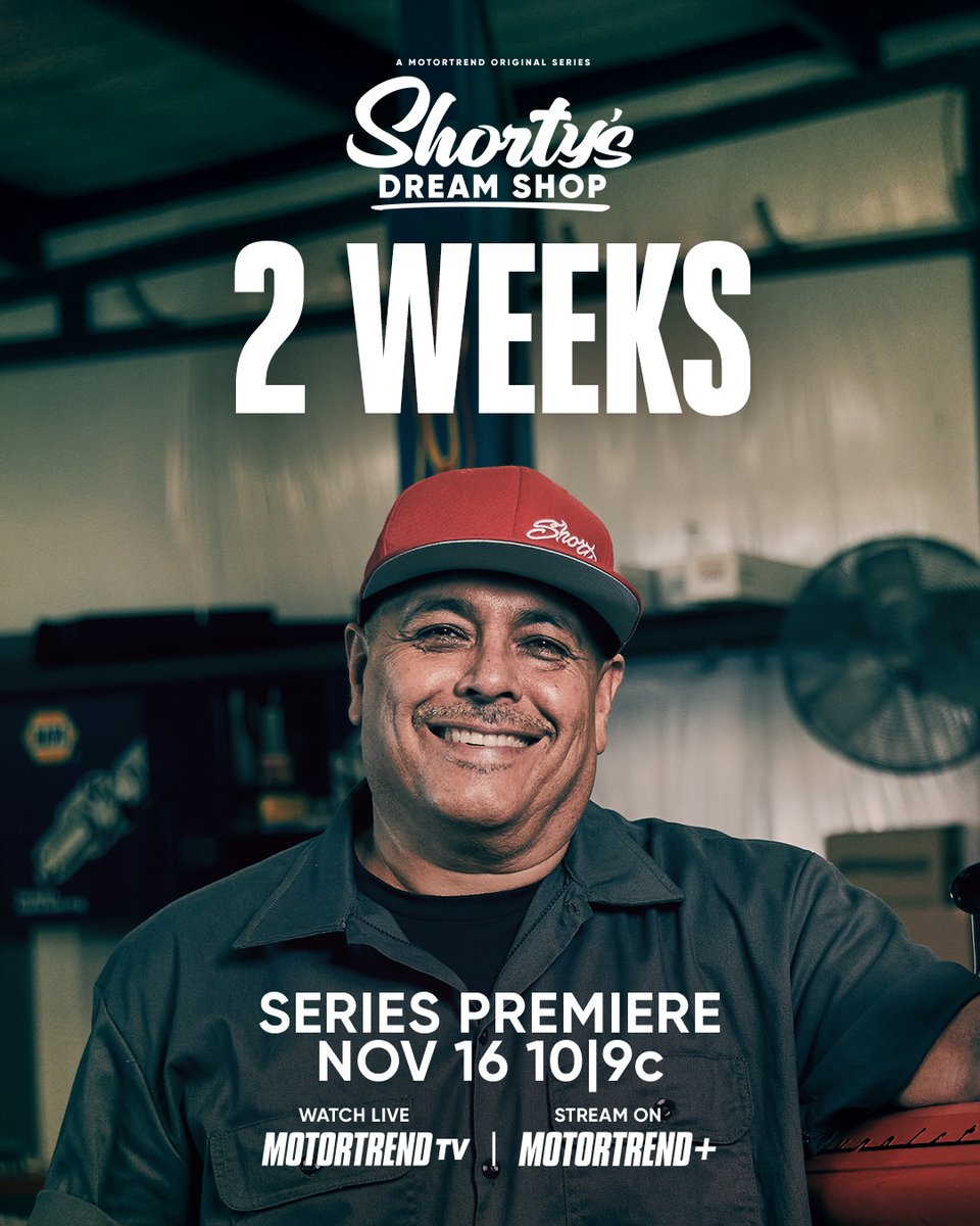 🚨 2 WEEKS AWAY 🚨 Shorty's Dream Shop premieres Nov 16 on MotorTrend TV and <a href="/MotorTrendPlus/">MotorTrend+</a>!
