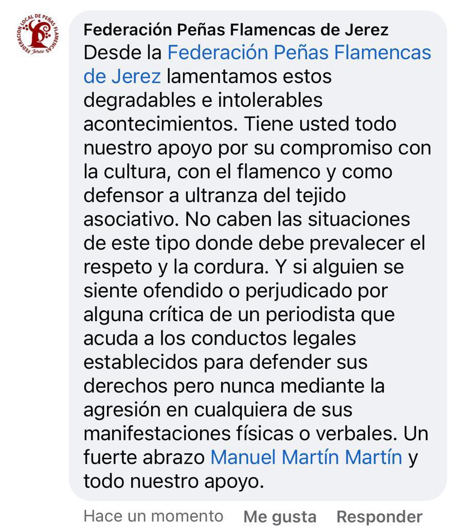 LaAzagaya's tweet photo. La Federación de Peñas Flamencas de Jaén se suma a la Federación de Peñas de Jerez y a la Unión de Peñas de Sevilla para mostrar su repulsa por los ataques de Arcángel y Niño de Elche. https://t.co/x0rtmpJNGz