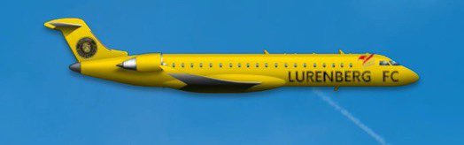 AirListenbourg's tweet photo. [ ⚽️ ✈️ SPONSOR ✈️ ⚽️ ]

Quoi de mieux qu’un avion personnalisé aux couleurs de notre sponsor @LurenbergFC voici le CRJ 550 qui servira aux déplacements de l’équipe et du staff. ⚽️✈️ ( psssst il consomme très peu ) https://t.co/NKJ7R0Mwe2