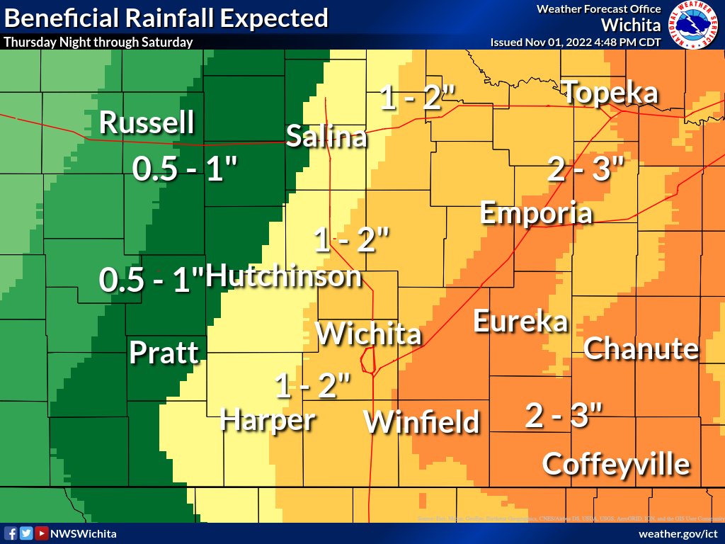 NWS Wichita on Twitter "Widespread, beneficial rainfall is expected