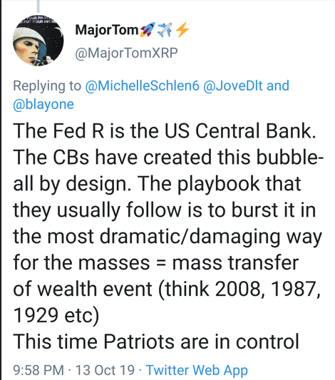 MichelleSchlen6's tweet photo. #TheWayBackMachine
@MajorTom1776
#0doubt #XRP https://t.co/2qbcsqeE8L