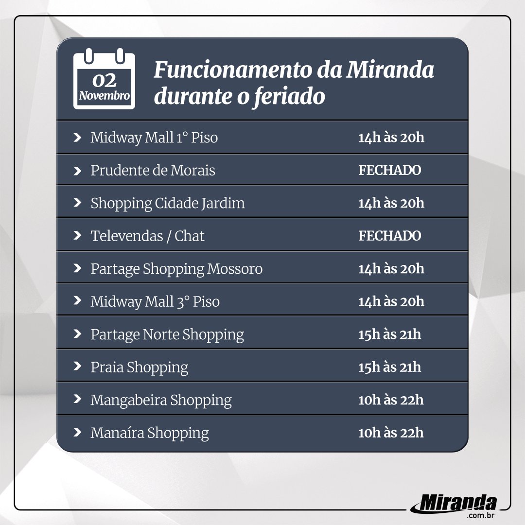 Miranda (@lojamirandabr) / Twitter Miranda (@lojamirandabr) / Twitter