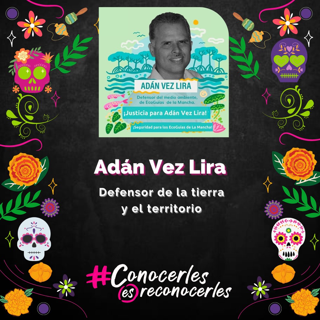 ConocerlesEsRec's tweet photo. Recuerden que pueden compartirnos las fotos de periodistas, defensoras y defensores de derechos humanos que deseen honrar. 
#ConocerlesEsReconocerles  #DefenderDerechosSignifica #DiaDeTodosLosSantos #DiadeMuertos2022 #DerechoADefender #DefensaDeLaTierra #NoSeMataLaVerdad https://t.co/qoL2YnkSod