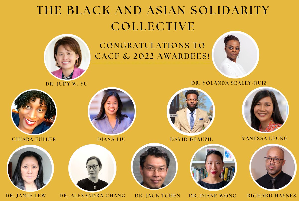 On behalf of The Black & Asian Solidarity Collective @BlackAsianUnity, we want to congratulate the amazing AAPI women leaders & team 🥳 @cacf & the 2022 Awardees @davelu @kevinnadal @shoba_narayan & community leaders for being a #CatalystForChange #AAPI #BlackAsianSolidarity