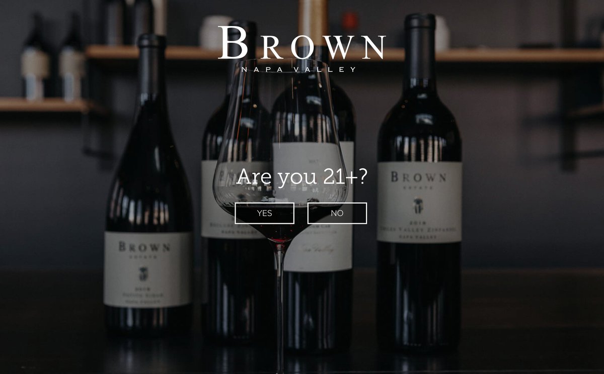 Loving how simple and clean this custom AgeVerify instance we built for <a href="/brownestate/">Brown Estate 🍇🍷</a> turned out!

#wine #winery #vineyard #ageverify #ageverification #expressionengine #California #CaliforniaWine #Napa #napavalley #cheers 🍷