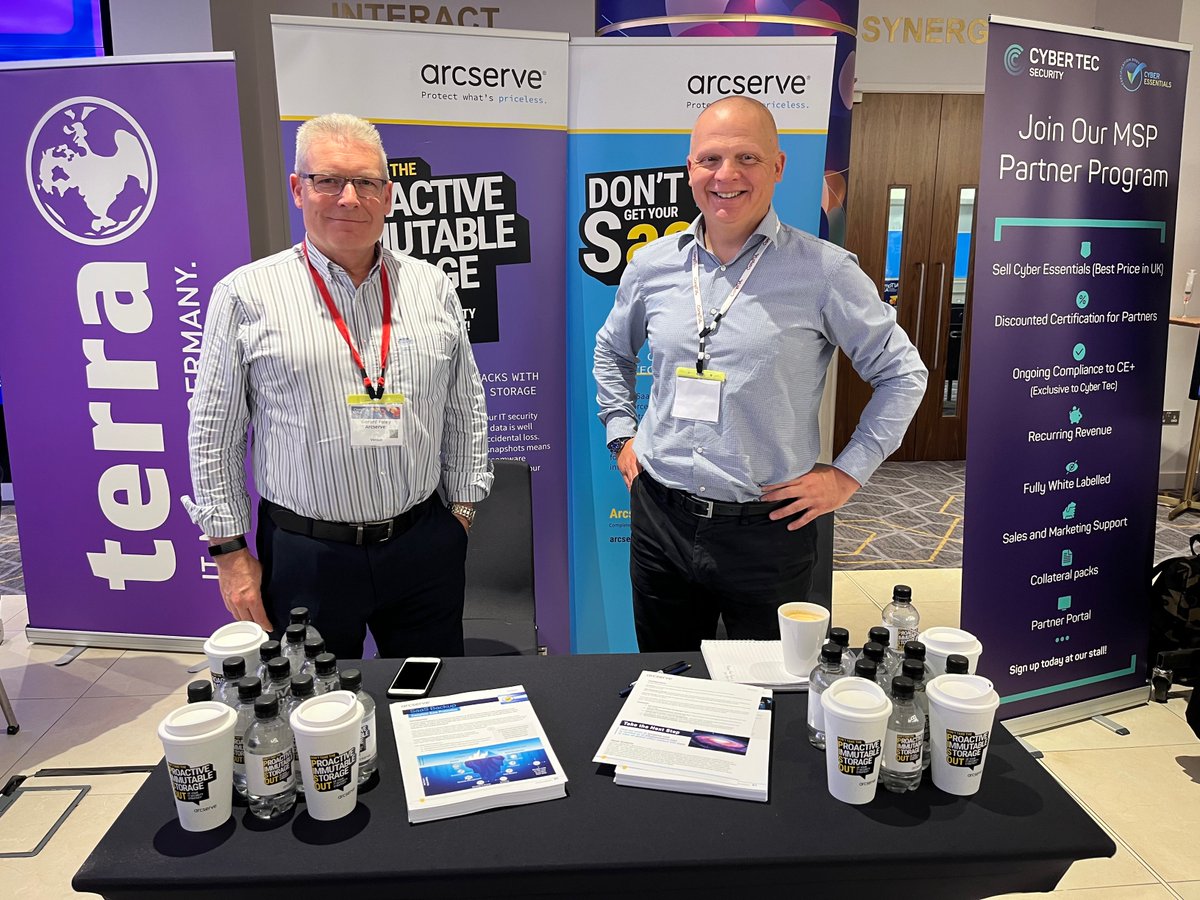 Arcserve's tweet image. We had a wonderful two days talking to new and existing MSP's at the CompTIA EMEA Conference in London!

We hope lots of you got to meet Gerard Foley and Martin Gibbons from our team representing us!

@CompTIA #CompTIA2022 #ComptiaEMEA