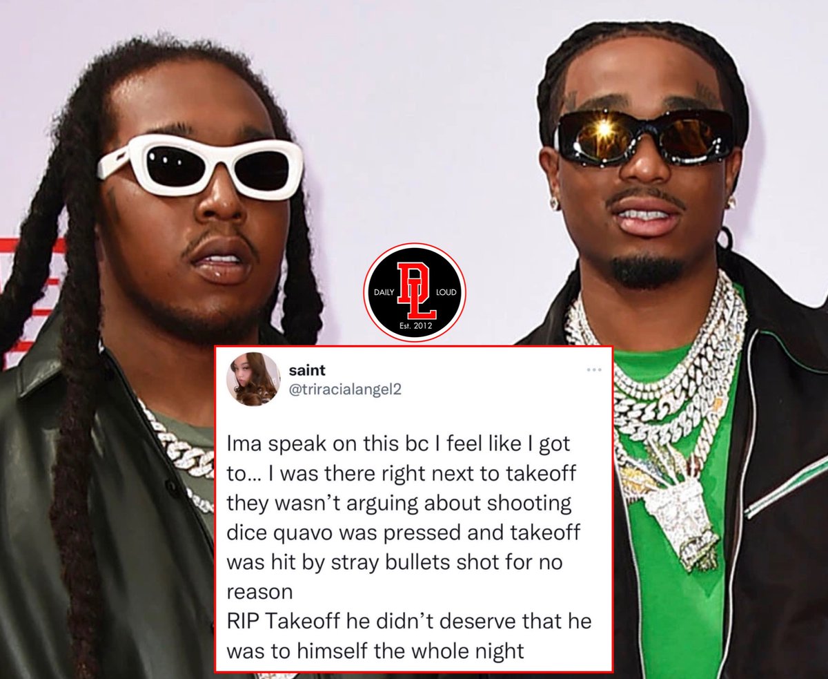 Daily Loud On Twitter Rt Dailyloud Eyewitness Says That Takeoff Was Killed By A Stray Bullet