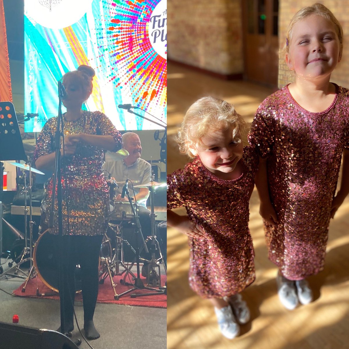 Inspired fashion choice from <a href="/GroupVerve/">Verve</a> Jenny Smyth tonight following in the footsteps of my fashionista daughters last weekend! You rocked! #PFSFestival #sparkle