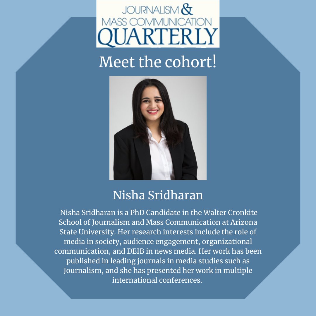 jmcquarterly's tweet photo. Featuring @nisha_sridharan from @Cronkite_ASU #JMCQTrainingProgram https://t.co/yNViydiKK4