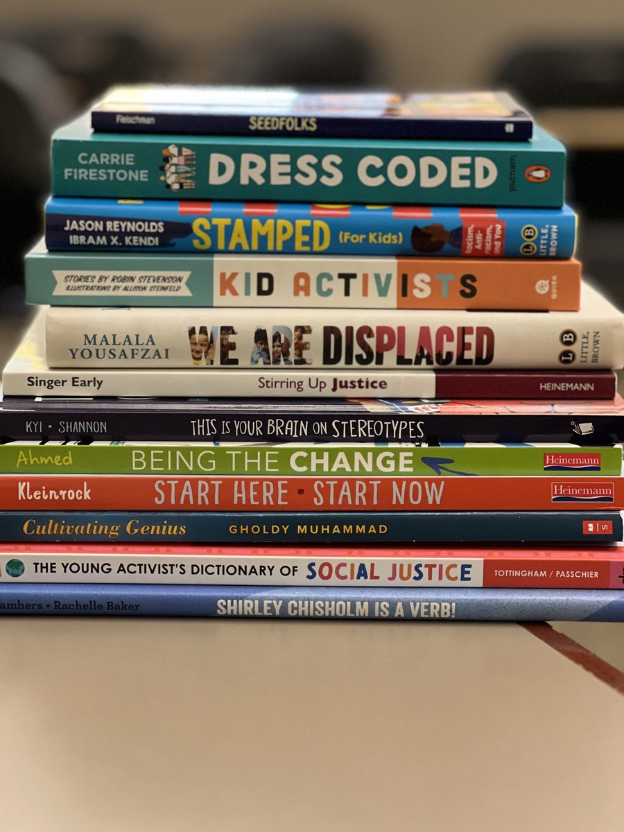 ColleenWhitt's tweet photo. It’s going to be a great class tonight! Phenomenal inspiration for our cross-disciplinary mini unit planning! #TLSC442 ⁦@LoyolaSOE⁩ ⁦@LoyolaChicago⁩ ⁦@JasonReynolds83⁩ ⁦@Malala⁩ ⁦@GholdyM⁩ ⁦@teachntransform⁩ ⁦@SaraKAhmed⁩ https://t.co/OZl32wfsgM