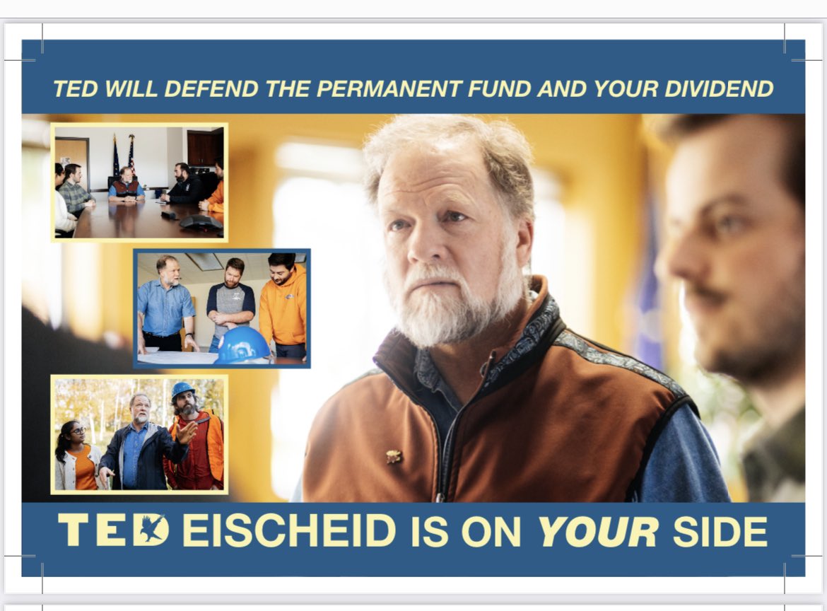 TedForAlaska's tweet photo. I want to take the politics out of the PFD and fight to protect the Fund and guarantee generous payouts to Alaskans today, and into the future. #akelect #VoteTed https://t.co/hlVR1Yz9W7