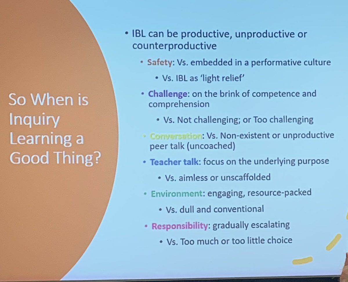 Loving Inquiry learning focus today @kjinquiry @GuyClaxton