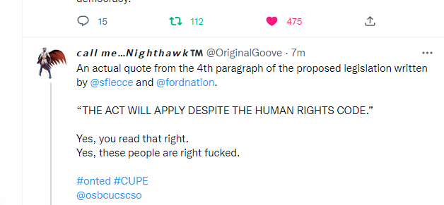 SanPen1's tweet photo. @TheTorontoSun @brianlilley #TrudeauWasRight The Charter protects all human rights not just Conservative & foreign funded Russian MAGA Psy Op Convoy's. #MOBBossFord will use a Notwithstanding Clause to forego Human Rights & Punish Education Workers hoarding a surplus. #FordMustGo https://t.co/FvfPQsoGPu