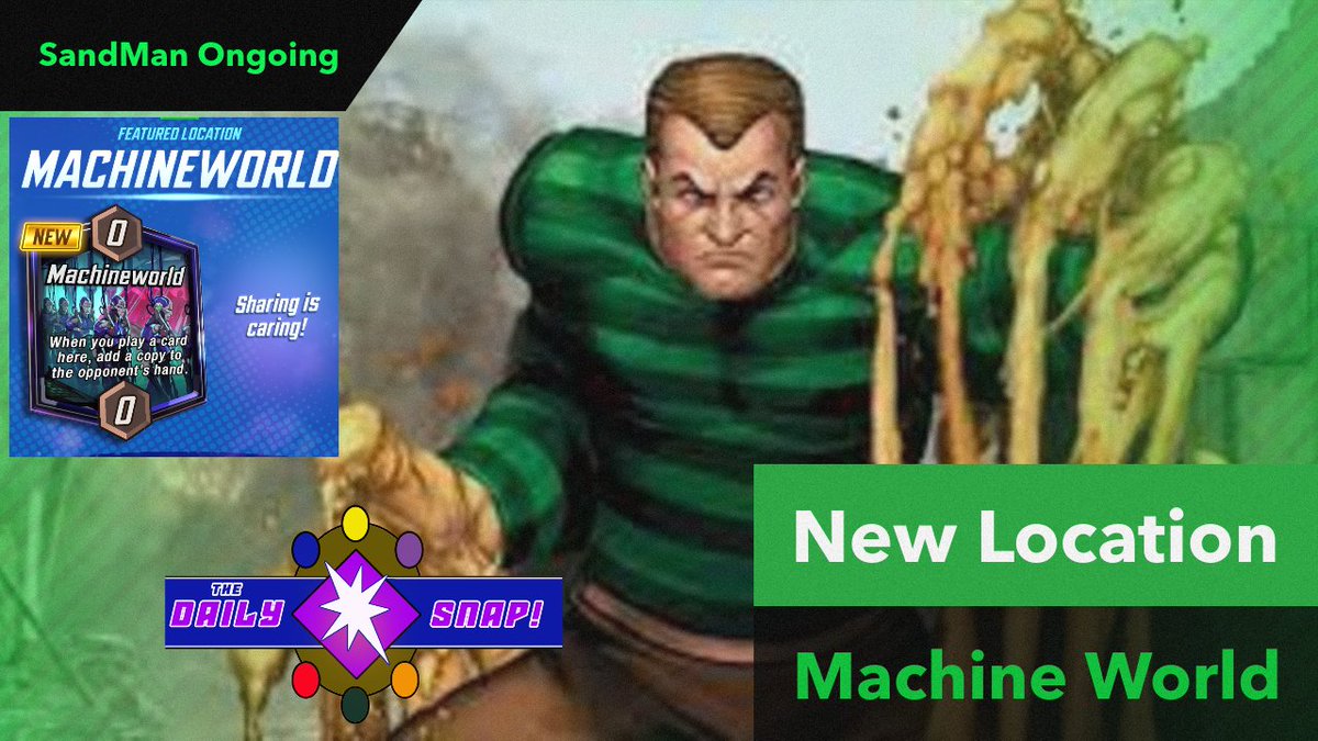 TheDailySnapTDS's tweet photo. https://t.co/efx59UHQUM New week New Location! #MachineWorld is Live in #marvelsnap and we have our first thoughts and the Deck will be Streaming with tomorrow morning! https://t.co/niC6zobMEG