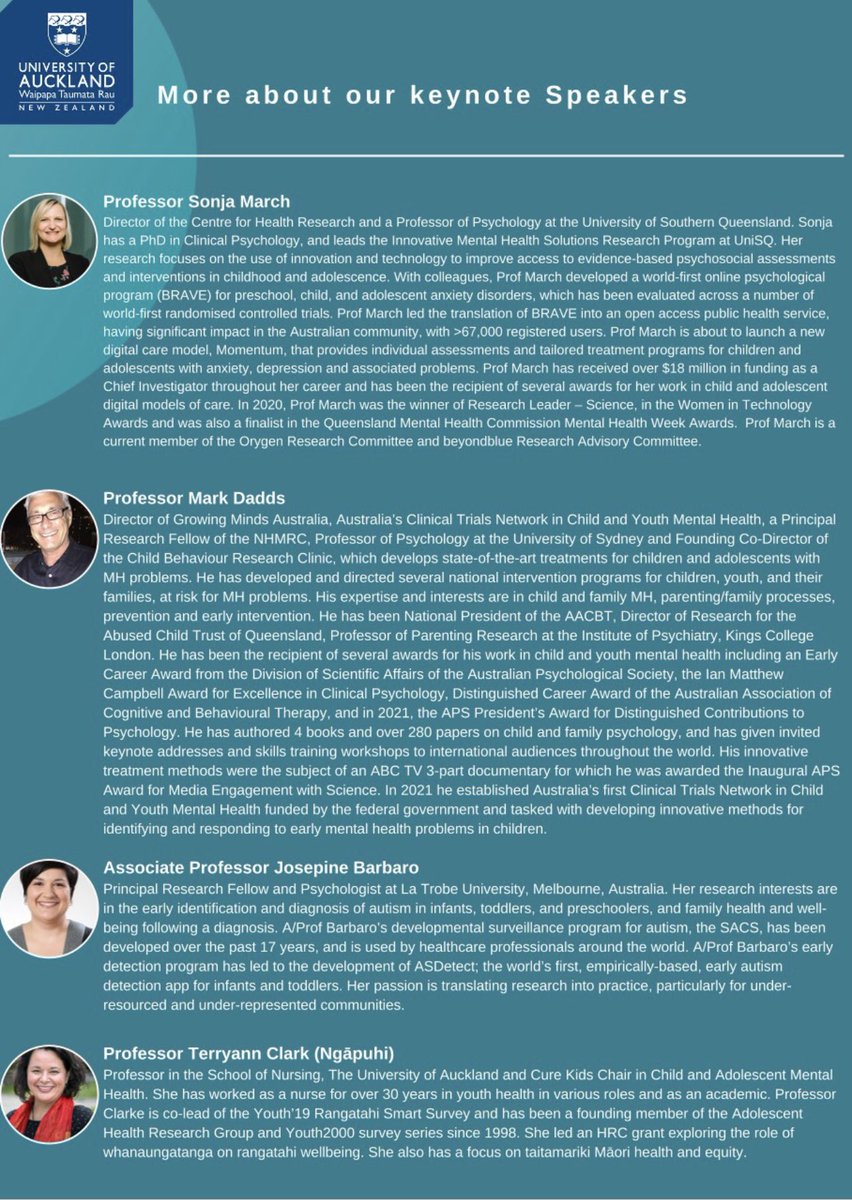It’s almost that time again (no, not Christmas, but with just as many gifts)! Check out our fantastic keynotes <a href="/sonja_march/">Sonja March</a>, <a href="/markdadds/">Mark dadds</a>, <a href="/DrJBarbaro/">Josephine Barbaro</a> &amp; @nurseDrTC and latest NZ child mental health research at the 2022 CARN conference. Online and registration is free #CARN2022 🎁