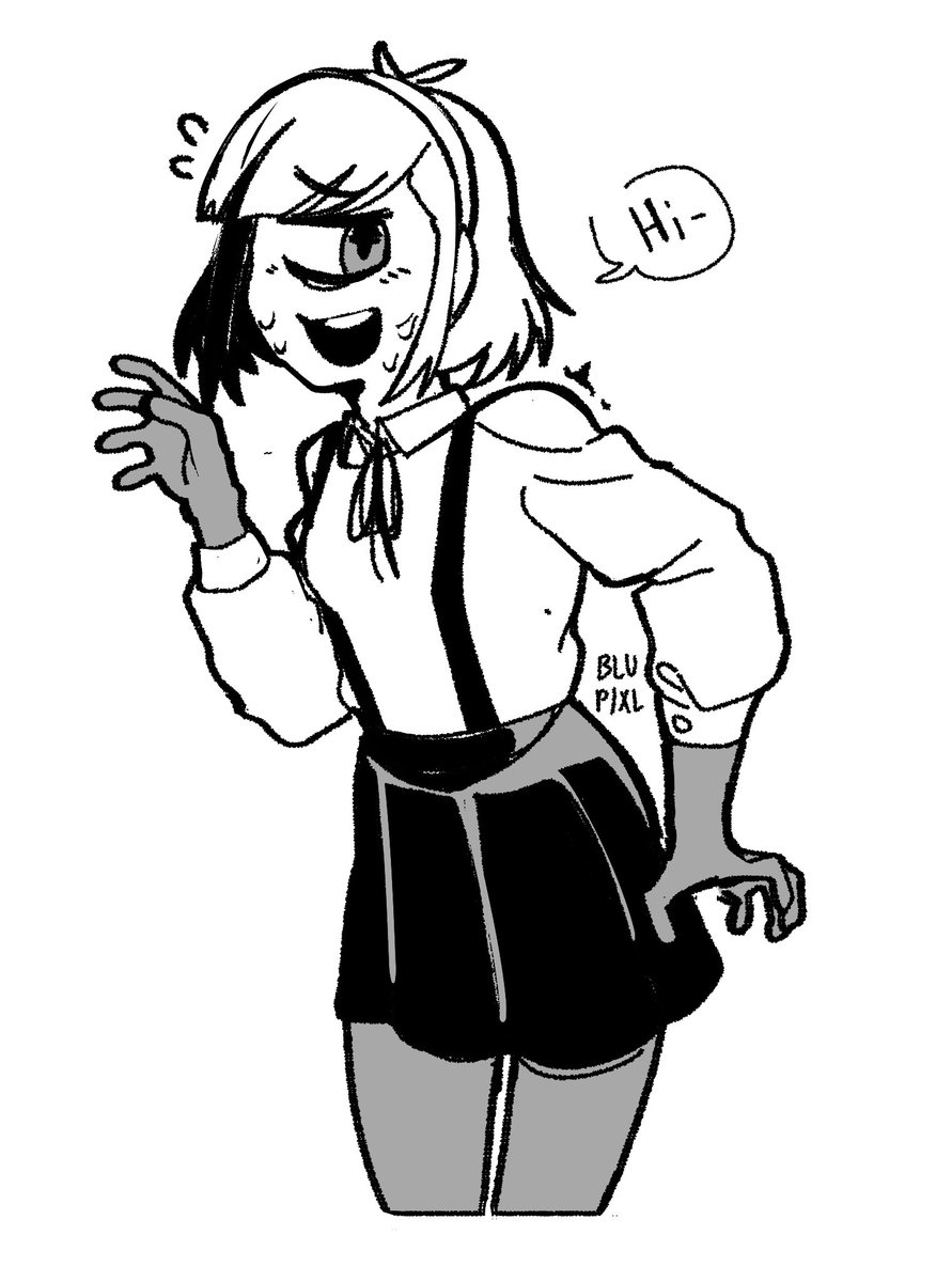 blupixl__'s tweet photo. @anaidstailclops this is actually my first time drawing one eye character lol https://t.co/JOpBU32wiE