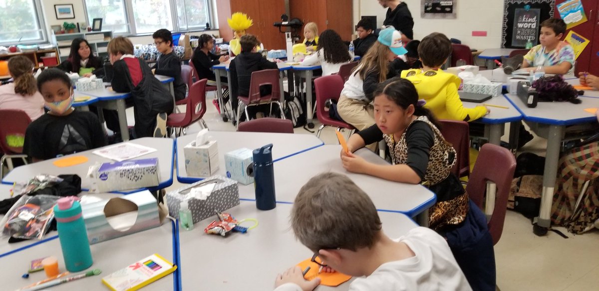 Happy Halloween! So proud of how hard my students worked in the morning while dressed in their costumes. They were ready for some Halloween fun in the afternoon!@ClaraBartonElem