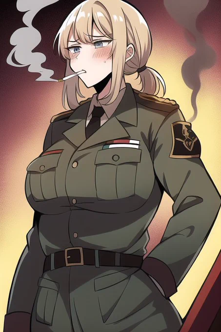 喫煙ミリタリ～女子は美しい( *¯ ꒳¯*) 