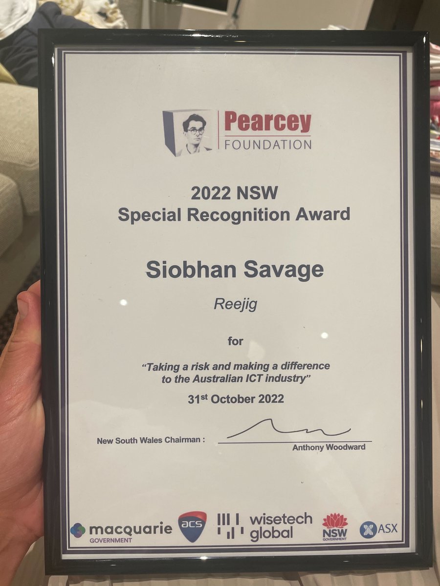 REEJIG_ai's tweet photo. Honored to have our fantastic CEO & Co-Founder, @siobhansavage_, recognized as a Finalist in this year's @Pearcey_org Awards ๐
Taking risks to make a difference is part of the reason Reejig is here today, and we're proud to continue our mission to create #ZeroWastedPotential! https://t.co/ZvW8cKSzms
