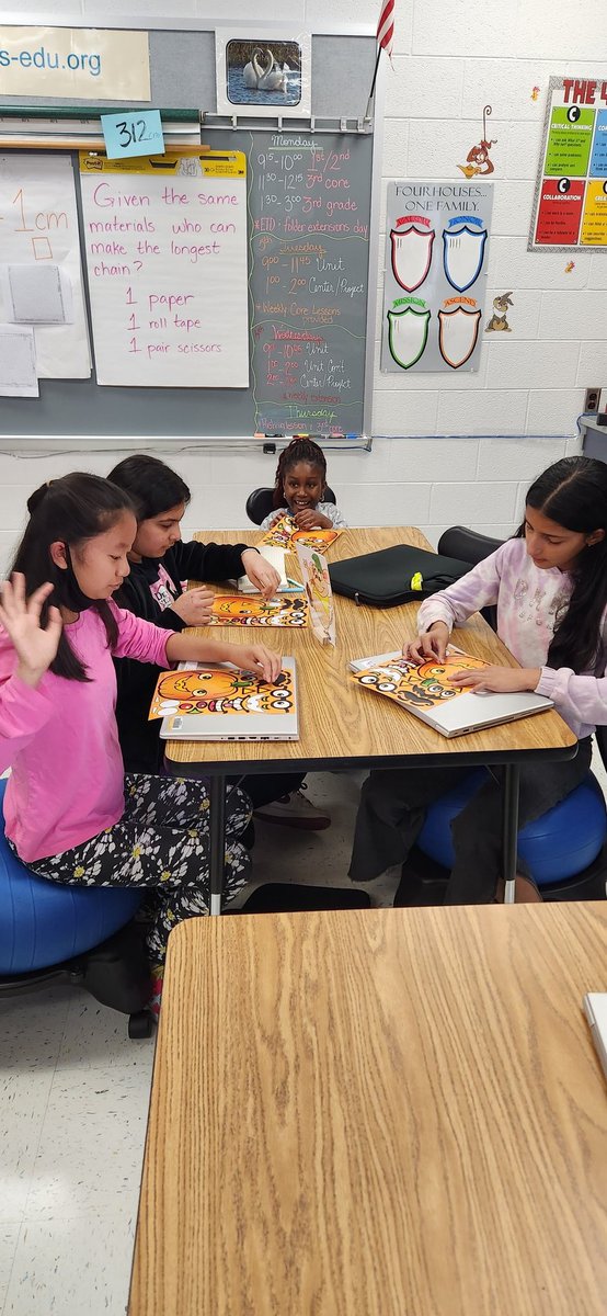 Great writing lesson today about character development and enhancing our writing through external and internal actions. Created our pumpkin people, then gave them personalities and a storyline. Creativity was amazing! 5th graders love stickers still...😁 #writers <a href="/SwansCreekES/">Swans Creek Elem</a>