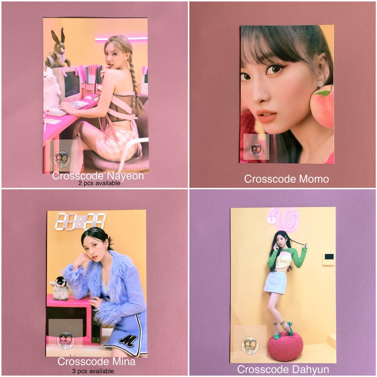 FancySeoulPH's tweet photo. Reply Mine + CODE (Codes are on each photo)

Unsealed Album - ₱150
POB Photocard Set -  ₱250
Polaroid - ₱70
Crosscode Postcard - ₱50

🚚Shipping will be via SCO

#FancySeoulPHOnHand https://t.co/XfkKK2qzcK