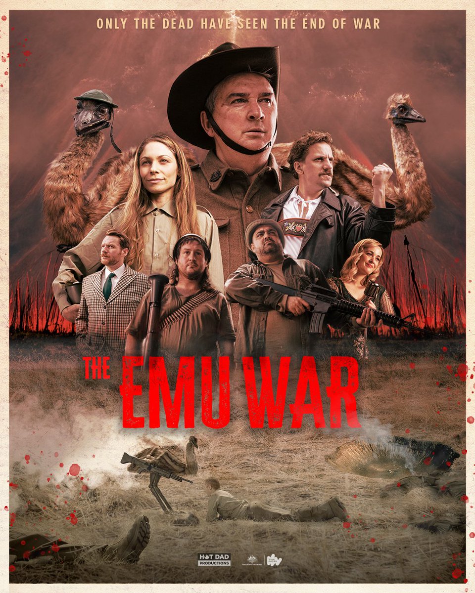 2.11.1932. 90 years ago today, The Emu War began. Coming 2023 Big thanks to @ScreenAustralia Poster by Jono Colliver and Juzzy Kane #theemuwar #emuwar