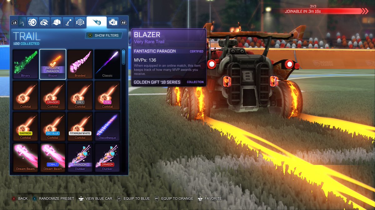 BrandonRPiper's tweet photo. @RocketLeague #FitCheckContest 

Black Octane
Snakeskin Decal
Draco Wheels
Qilin Horns II
Pixel fire boost
Blazer trail
Mr. Toasty antenna https://t.co/Cdr9NZR3f3