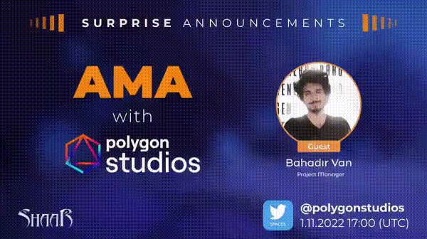 Graciou67310243's tweet photo. @shaargame AMA session with Polygon Studios comes with big announcement from the Project Manager Bahadır, this is the first step into Rutasar.
Get unique badges as you will be the pioneers of Shaarchildren.

 #PolygonAMA #AyaPella #MetaRPG #ShaarMining https://t.co/kQRVxP4I30