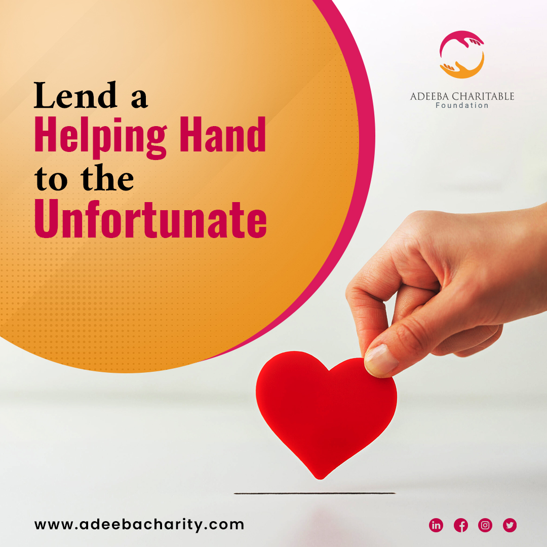 adeebacharity's tweet photo. Reach out to the unfortunate and transform their gloomy lives. Choose to donate to us. Even a simple amount from your side will be helpful. 

Donate Here Now: 👇

🌐 https://t.co/hh7YiqyzZA

#pleasedonate  #becomevolunteer #donatehappiness #charityevents  #adeebacharity https://t.co/zRtXOcH5N7