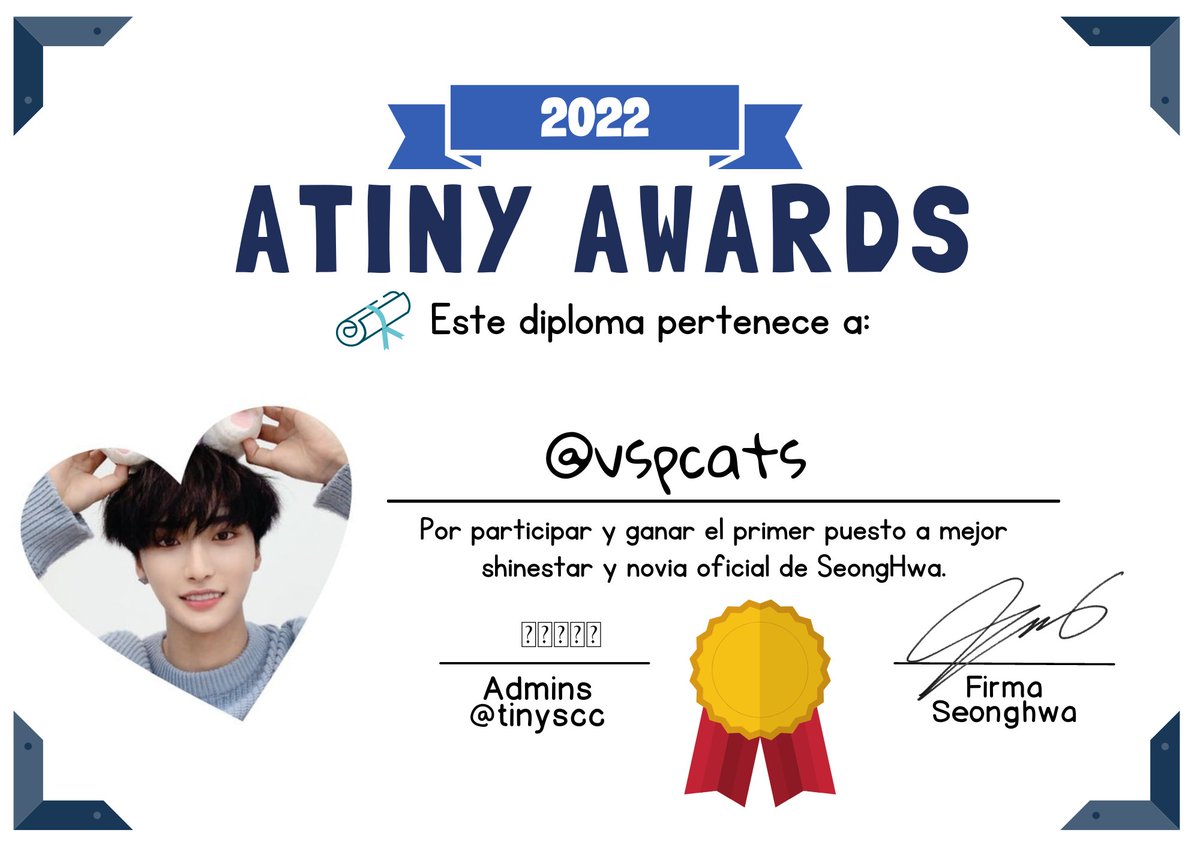 Otorgamos este diploma a @vspcats por ganar el primer puesto de atiny awards.