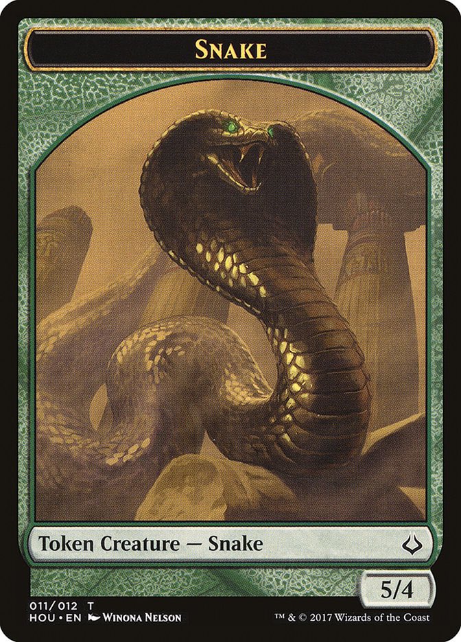 DailyTokensMTG's tweet photo. Today’s token of the day is Snake from Hour of Devastation! https://t.co/UBRnrwbDpJ