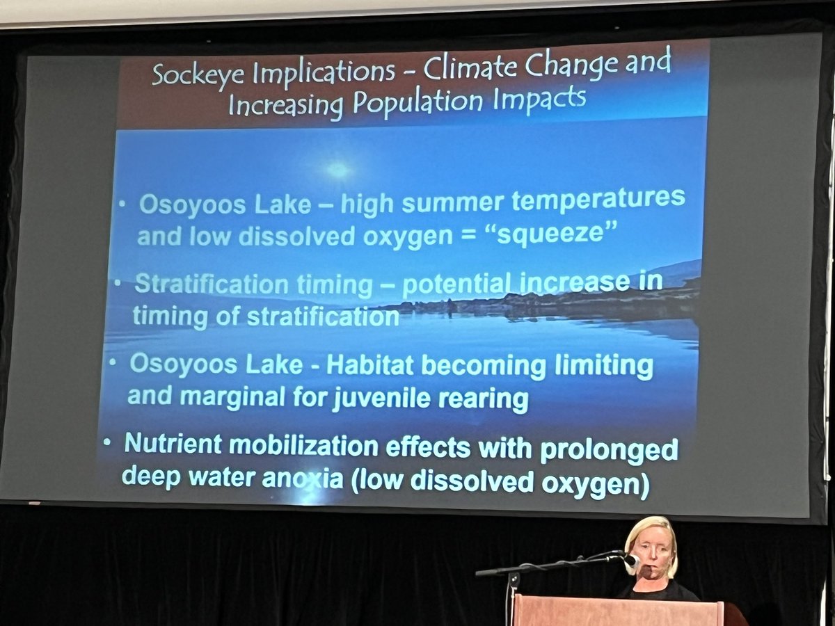 Ok_WaterBoard's tweet photo. In reviewing water quality issues at the #nkmip (#OsoyoosLake ) water forum, topics included lake contaminants in sediments & their disturbance by large boat wakes, impacts on fish, and how a warming climate and future human develop’t will further impact salmon stock. #olwsf2022 https://t.co/rpiGpjGY1Q