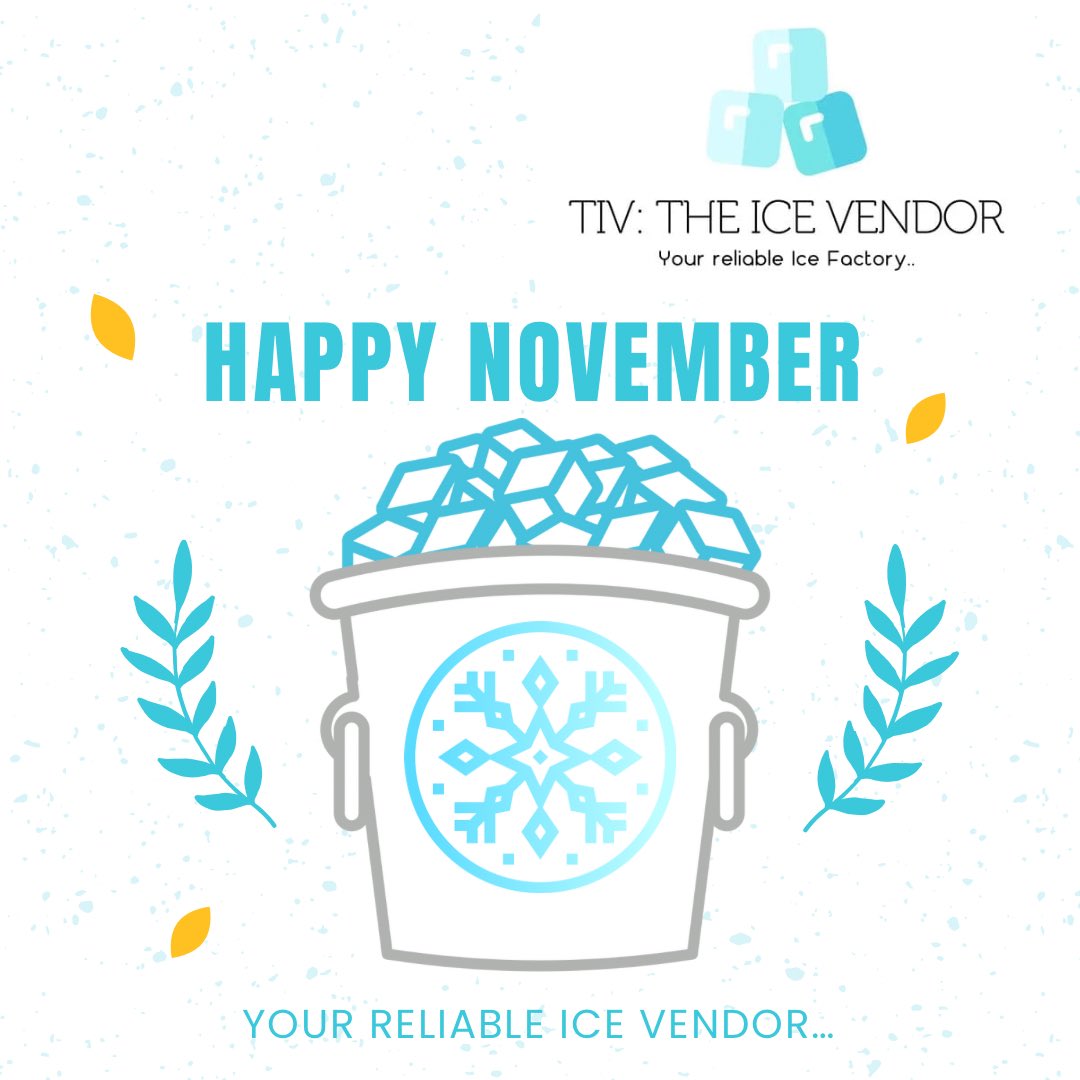TheIceVendor's tweet photo. WELCOME TO THE MONTH OF NOVEMBER!!! 

For BULK ORDERS, Please Book Atleast 72Hours ahead. 
PAYMENT VALIDATES ORDER ✅✅✅
We DELIVER anywhere in Lagos at a Fee! 🚚 
 
Send us A DM or contact us on WhatsApp 
☎️ - 08105124859 

#TheIceVendor #LagosIceVendor #TIV #PartyIce #IceBlock https://t.co/g7xvej9cxG