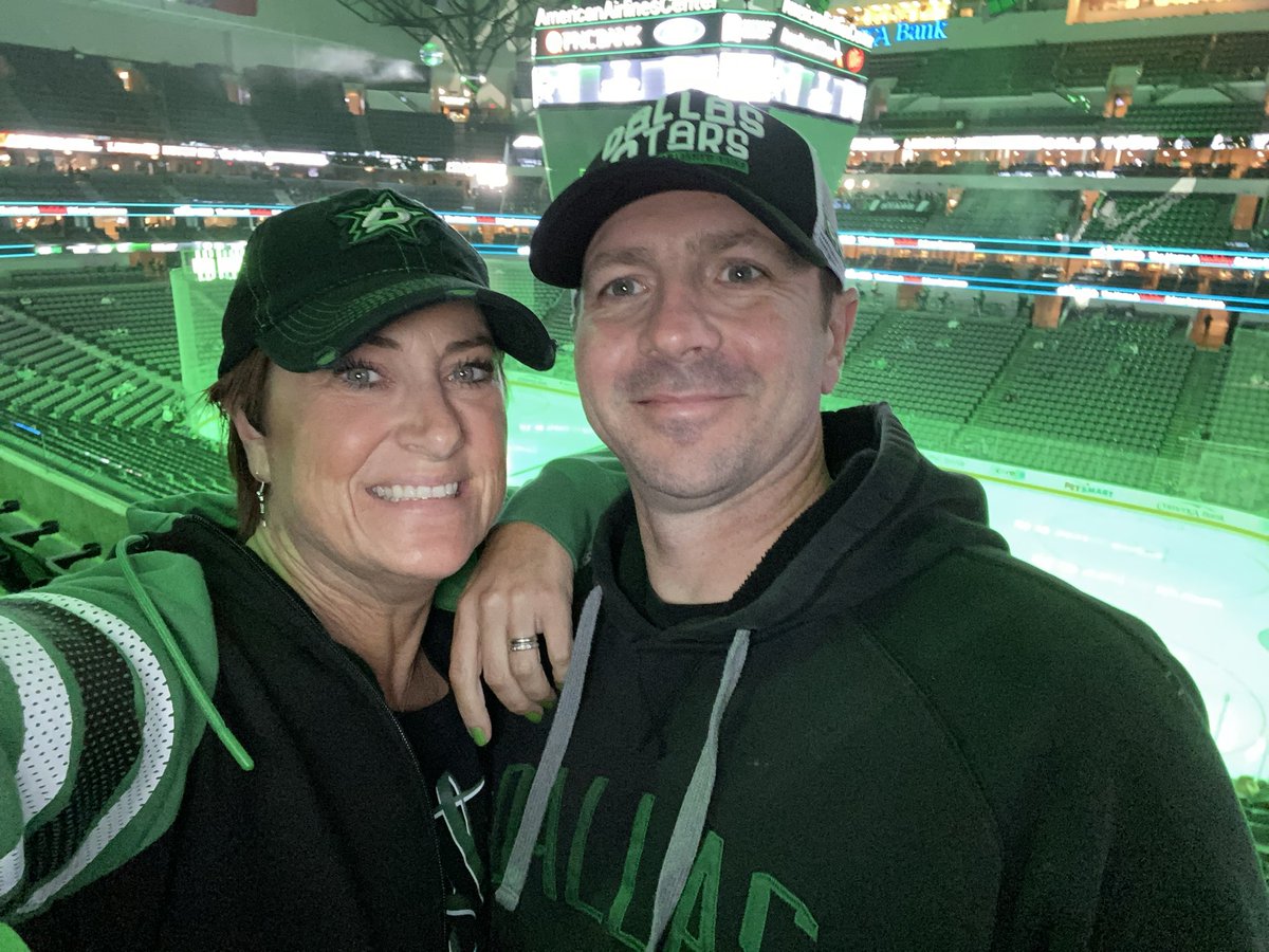evans_daboys2k7's tweet photo. @DallasStars @JoshBogorad attending first game of season tonight..Let’s Go Stars!!!! #wedgewall #TexasHockey https://t.co/X5ZlNSaOMd