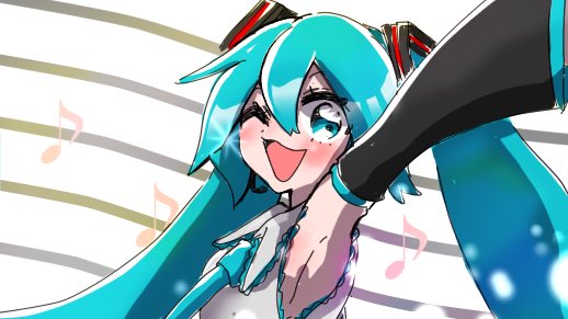 初音ミク 「お絵描き楽しい 」|マジカルなとり2023︎✊🏻´‐のイラスト