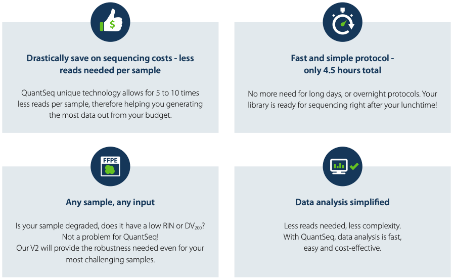 CustomScienceAu's tweet photo. @lexogen proudly presents QuantSeq FWD V2 Library Prep Kit with UDI!

Learn more 👉 https://t.co/TbArWhQoH5

#quantseq #libraryprep #sequencing 

Benefit from well-established QuantSeq technology: https://t.co/VfuHDgYnQn