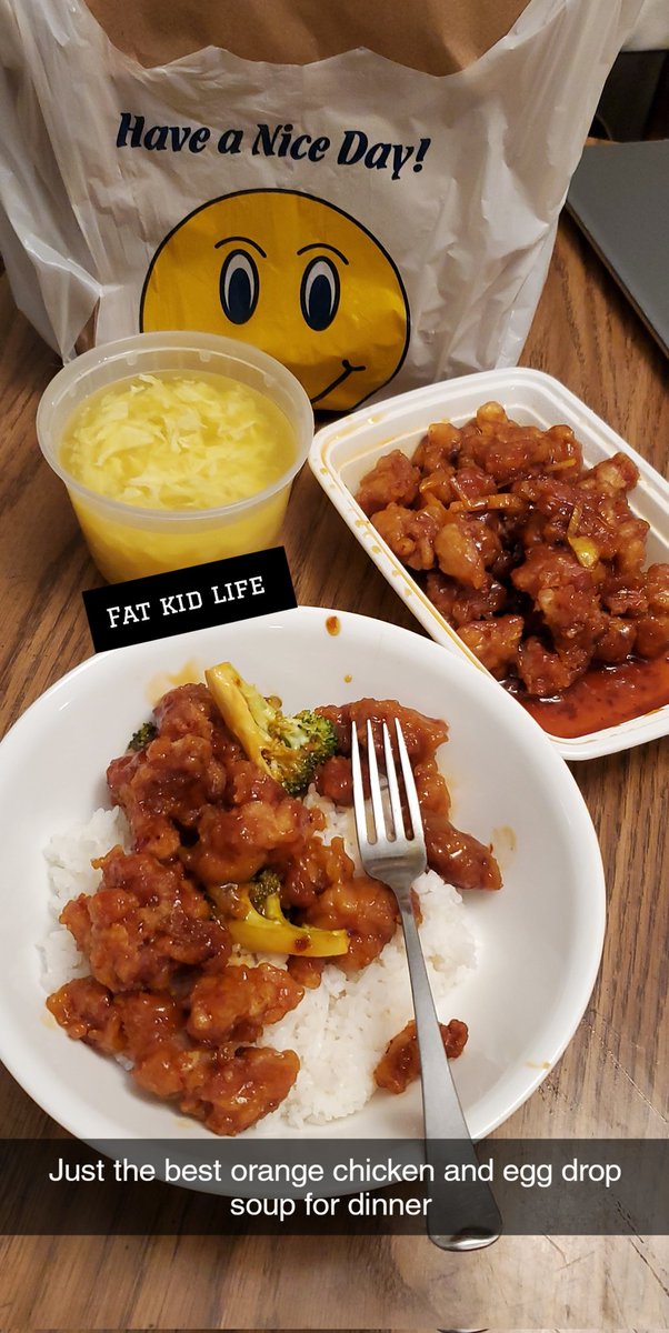 ProfesorMumbles's tweet photo. Best orange chicken and egg drop soup
#FatKIdLife out me way https://t.co/eN5WBMxvrv