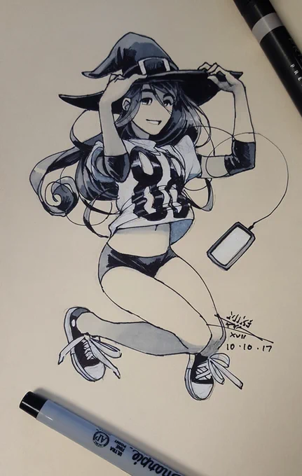 witchy 88 from inktober 2017 