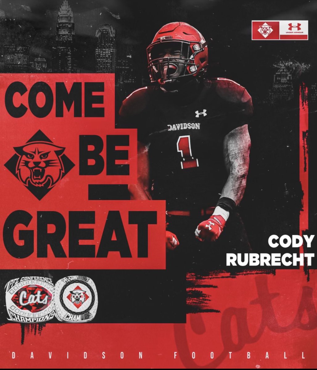 CodyRubrecht's tweet photo. Thank you to Davidson for providing me the opportunity to play as a wildcat!! @DavidsonFB @_Coach_Hof @Scott_AbellFB https://t.co/EvS5EBZmc9