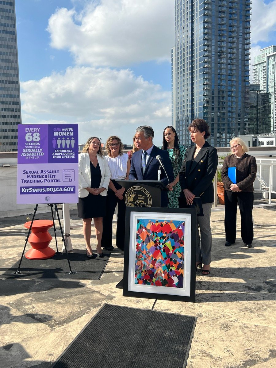 It was a pleasure to join with CA AG Rob Bonta, and Alameda County DA, Nancy E. O'Malley, in Downtown LA, to talk about the Sexual Assault Evidence Kit Tracking Portal. I'm am proud that my bill, SB 215, will help many survivors get finally get the justice they deserve.