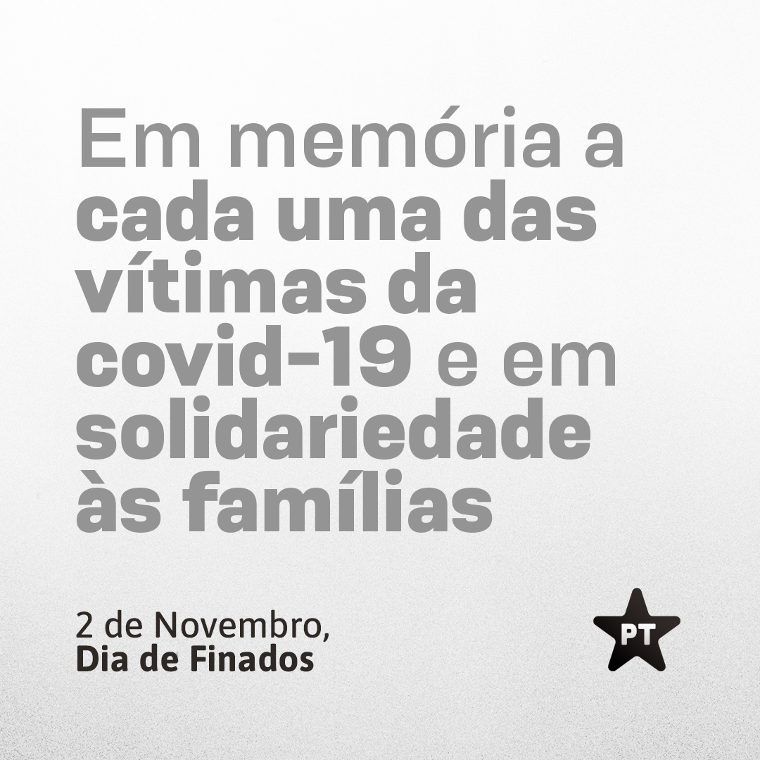 ptbrasil's tweet photo. As vidas de todas as vítimas serão lembradas!

Dedicamos este dia 2 de novembro à memória daqueles e daquelas que perderam a vida na pandemia. Nosso respeito e solidariedade às famílias! https://t.co/Bria5GL3dv